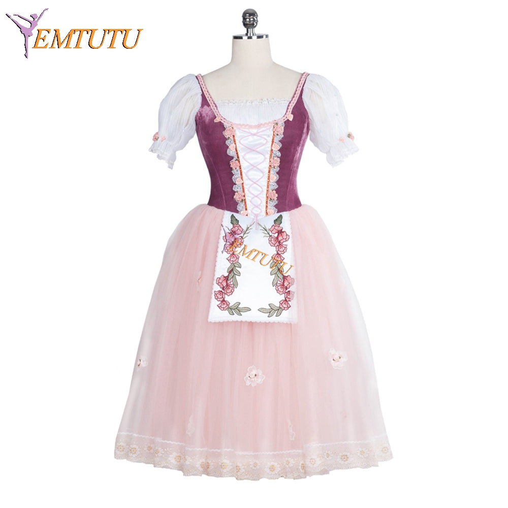 EMTUTU Plum 5 Layer Soft Tulle La Fille Mal Gardee Professional Ballerina YAGP Competition Dresses Romantic Tutu Ballet