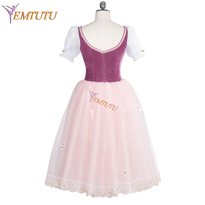 EMTUTU Plum 5 Layer Soft Tulle La Fille Mal Gardee Professional Ballerina YAGP Competition Dresses Romantic Tutu Ballet