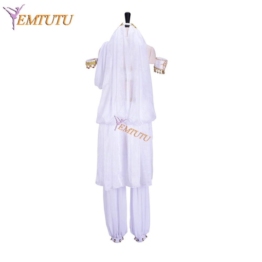 EMTUTU White Oriental Style La Bayadere Arabian Dance Nutcracker Professional Ballet Stage Costume