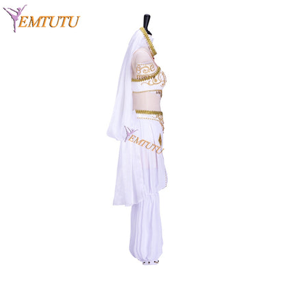 EMTUTU White Oriental Style La Bayadere Arabian Dance Nutcracker Professional Ballet Stage Costume