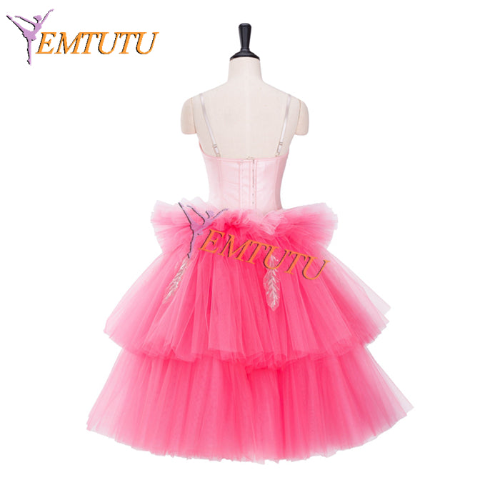 EMTUTU Pink Waltz Of The Flowers Romantic Tutu Ballet Nutcracker Party Children Dress Stage Costume