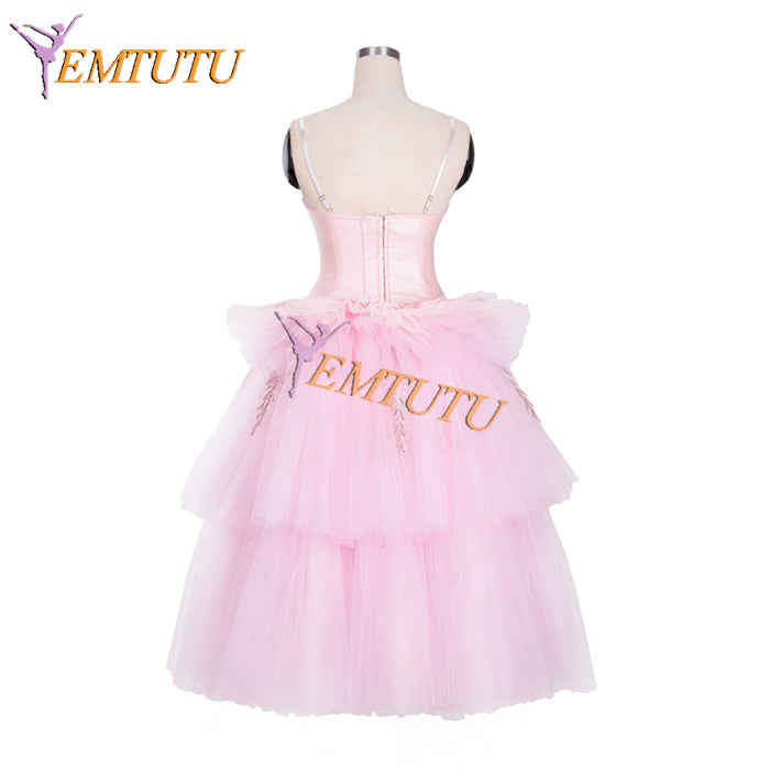 EMTUTU Waltz Of The Hours Professional Stage Costume Coppelia Variation Pink Ballet Tutu Dress