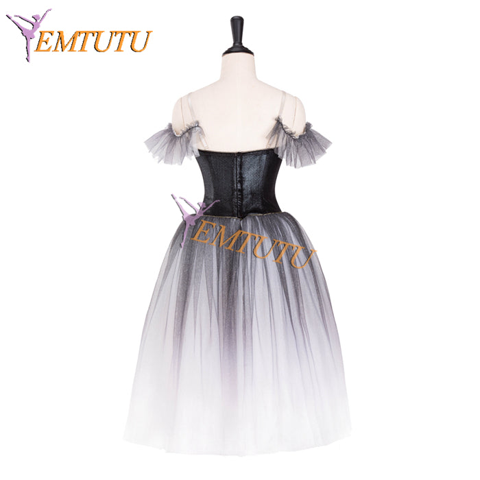 EM1341 EMTUTU Merry Widow Variation Fading Color Waltz of the Hours Girls Black Ballet Dress Tutu for Ballerinas