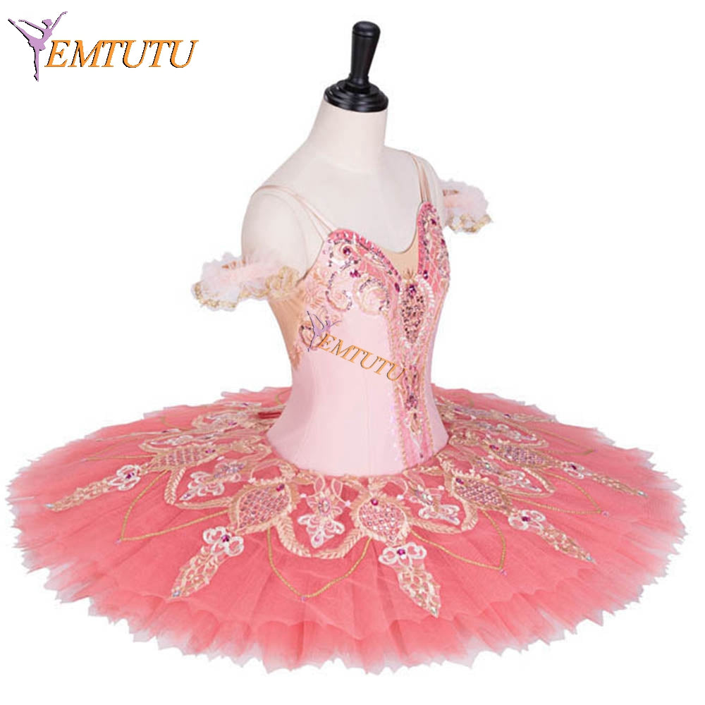 EMTUTU Pink Professional Sleeping Beauty Princess Aurora Classical Ballet Dance Costume Ballerina Ballet Tutu Dress