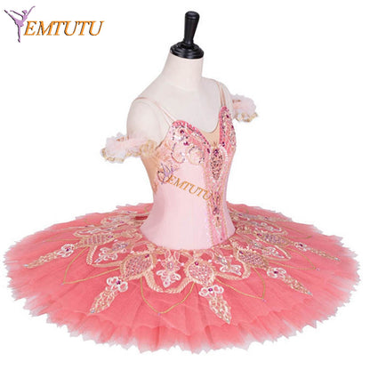 EMTUTU Pink Professional Sleeping Beauty Princess Aurora Classical Ballet Dance Costume Ballerina Ballet Tutu Dress