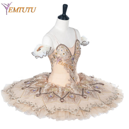 EMTUTU Pale Gold Professional Tutus for Ballerinas Classical YAGP Competitions Ballet Costume Tutu 1288