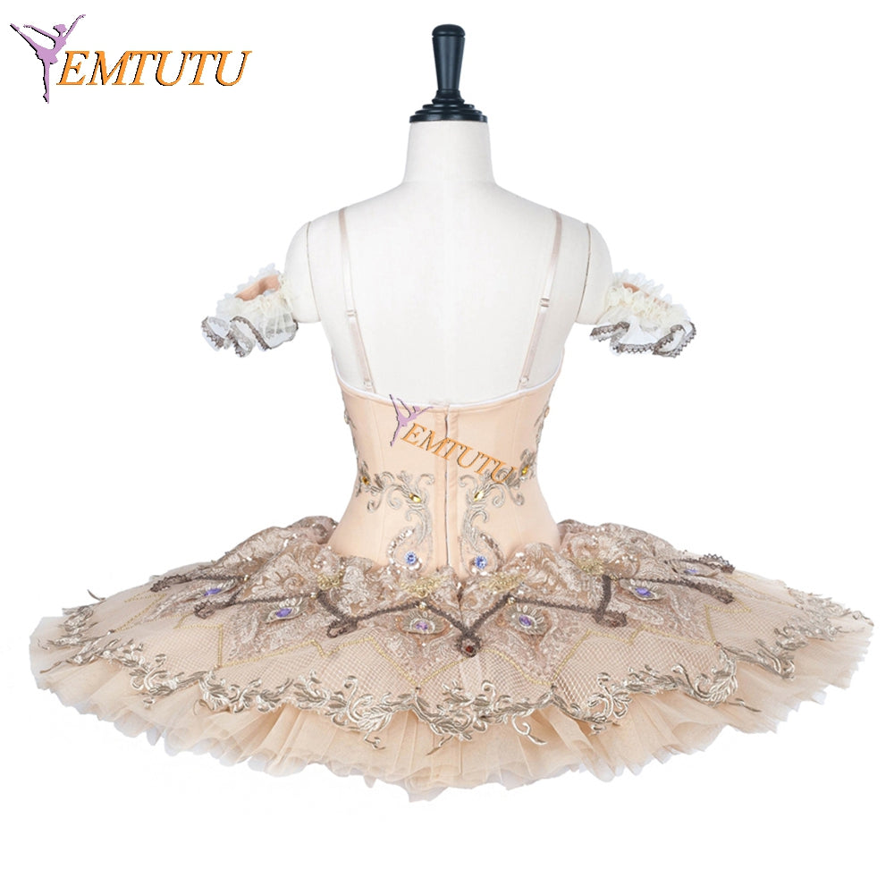 EMTUTU Pale Gold Professional Tutus for Ballerinas Classical YAGP Competitions Ballet Costume Tutu 1288