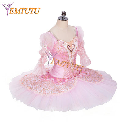 EMTUTU Fairy Doll Variation Stage Ballet Costume Professional Princess Aurora Pink Tutu Costume