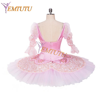 EMTUTU Fairy Doll Variation Stage Ballet Costume Professional Princess Aurora Pink Tutu Costume