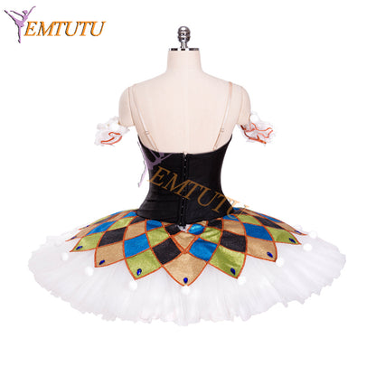 Harlequinade Variation Costume Nutcracker ballet Harlequin Doll Adult Ballet Pancake Tutus Classical Ballet Tutu Children