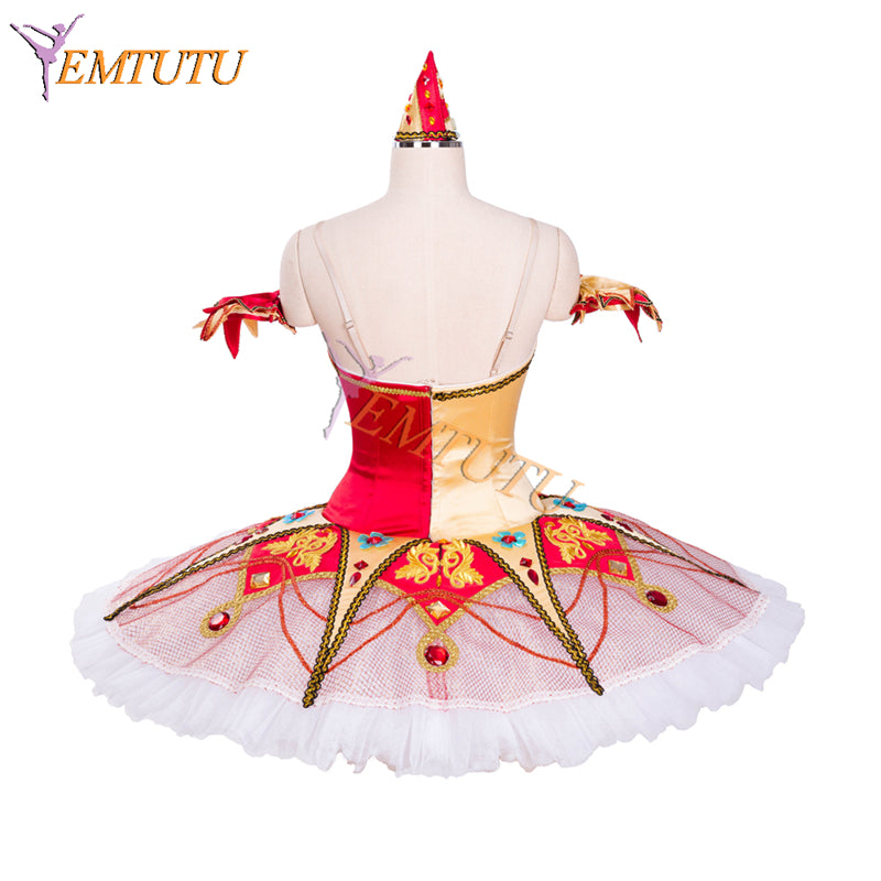 EMTUTU Satanella Custom Classical Ballet Costume Le Diable amoureux Love and Hell Professional Pancake Tutu Competition Costume