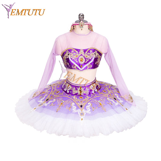 EMTUTU Purple Arabian Style La Bayadere Professional Stage Ballet Dress Dancewear Costume Nikiya Classical Tutu