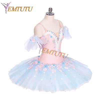 EMTUTU Pink and Blue Classical Professional Dance Competition Sleeping Beauty Fairy Custom Made Tutu Outfits Ballet Costume EM9014