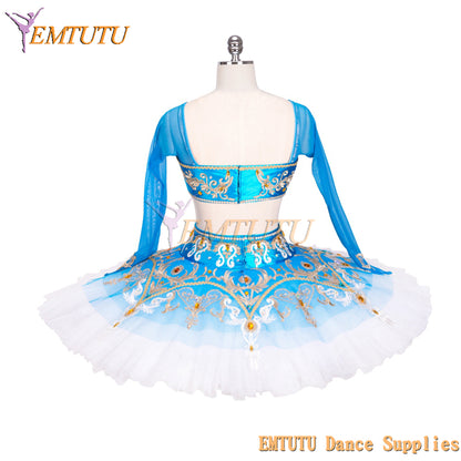 EMTUTU Blue Le Corsaire Pas de Trois Medora Professional Odalisques Pancake Ballet tutu Nutcracker Arabian Dance Costume