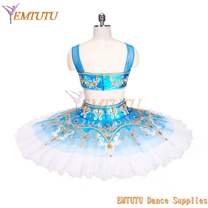 EMTUTU Le Corsaire Pas D'Esclave Solo Medora Classical Tutu Oriental Odalisque Blue Ballet Costume