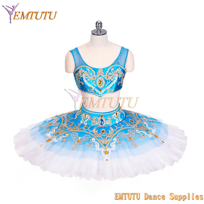 EMTUTU Le Corsaire Pas D'Esclave Solo Medora Classical Tutu Oriental Odalisque Blue Ballet Costume