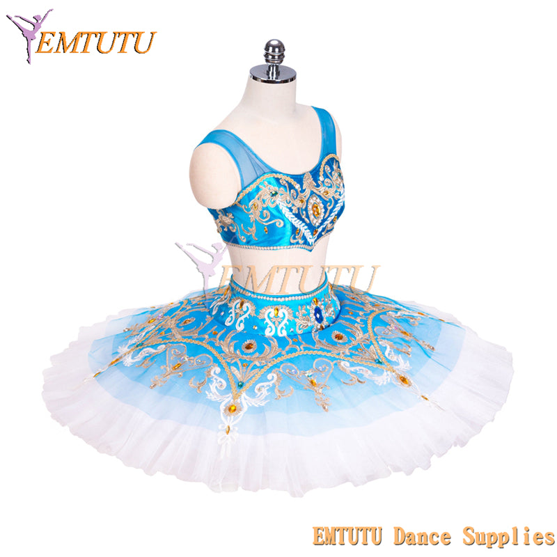 EMTUTU Le Corsaire Pas D'Esclave Solo Medora Classical Tutu Oriental Odalisque Blue Ballet Costume