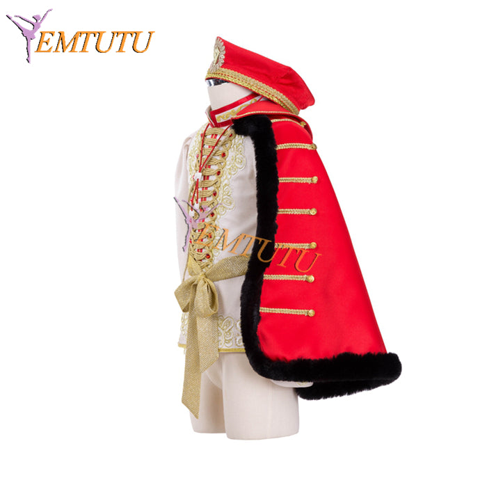 EM019 EMTUTU Nutcracker Soldier Cavalier Male Variation Dance Tunic Professional Custom-Made Men's Ballet Costumes