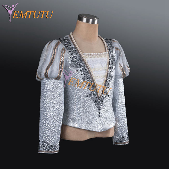 EMTUTU Custom-Made Professional Men's Ballet Tunics Prince Dance Costumes Ballet Jackect For Boys