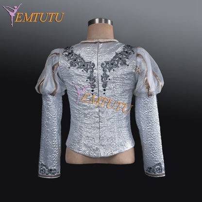 EMTUTU Custom-Made Professional Men's Ballet Tunics Prince Dance Costumes Ballet Jackect For Boys